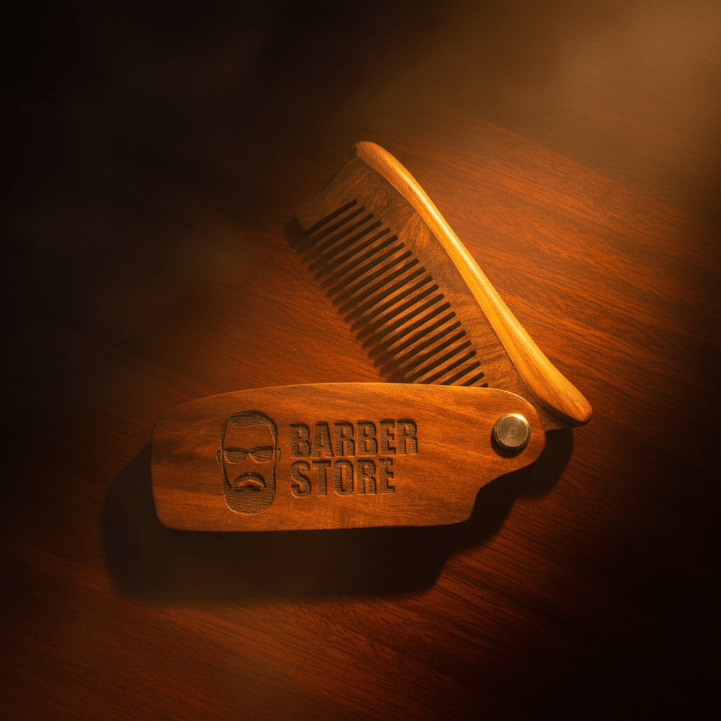 ჯიბის ხის დასაკეცი სავარცხელი